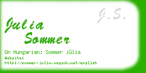 julia sommer business card